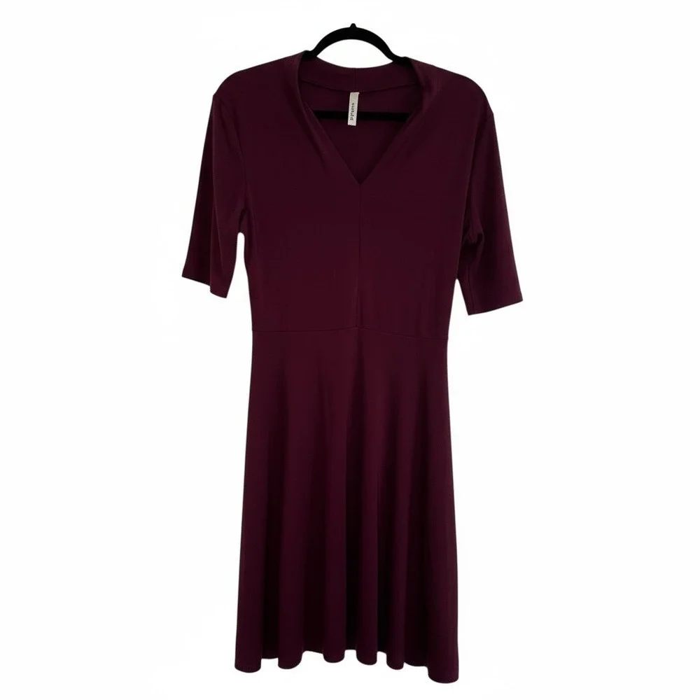 modcloth burgundy dress Modcloth | Dresses | Modcloth Gilli Maroon Burgundy Dress Vneck Large